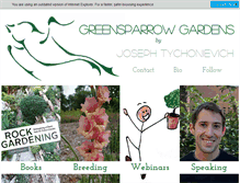 Tablet Screenshot of greensparrowgardens.com